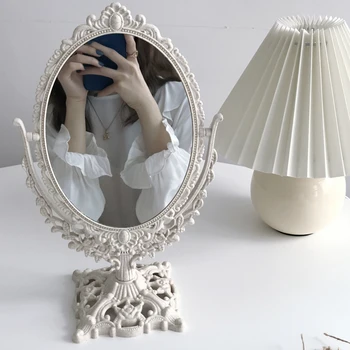 Evropski Stil Ličila Ogledalo Letnik Ovalni Cvetlični Zapovedano Ogledalo Doma Dekor
