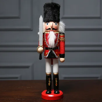 Evropski stil 30 cm vojak glasbenik Nutcracker lutkovno znak serije leseni okraski Božična darila