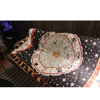 Velika Velikost Tarot Prtom Vidik Astrologije 148*200 cm Kavč Kritje Preprogo Otsuge Lepo Vzorec Igra Tarot Igre Accessorie