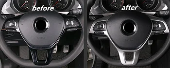 Brezplačna Dostava ABS Chrome Volan okrasnimi bleščicami Avto nalepke avto Styling za 2016-2018 Volkswagen VW Tiguan mk2