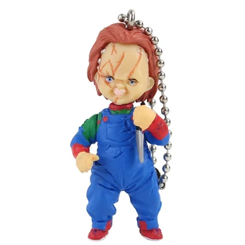 6pcs/set 5.5 cm Horror Film Chucky Keychains Nevesta Chucky Igrače Obesek PVC Model Slika Lutka