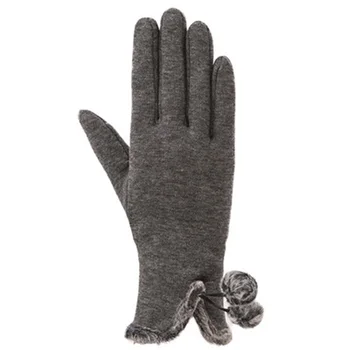 Zimske ženske ne pade dol, žamet rokavice majhno žogo zanko dekorativni prstom na zaslonu na dotik jahanje windproof rokavice toplo D52