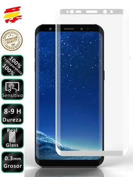 Samsung Galaxy S9 Plus popolnoma bela 3D kaljeno steklo screen Protector