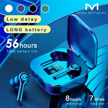 56 UR DOLGO življenjsko Brezžična tehnologija Bluetooth V5.1 Barvite Slušalke Brezžične Slušalke HIFI Stereo Čepkov Klic Slušalke z Mikrofonom